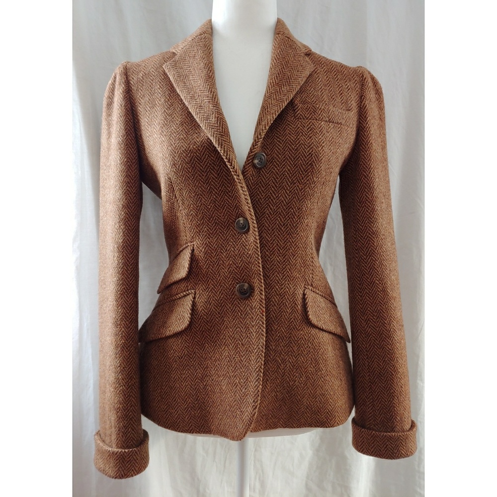 Ralph Lauren Brown Herringbone Blazer